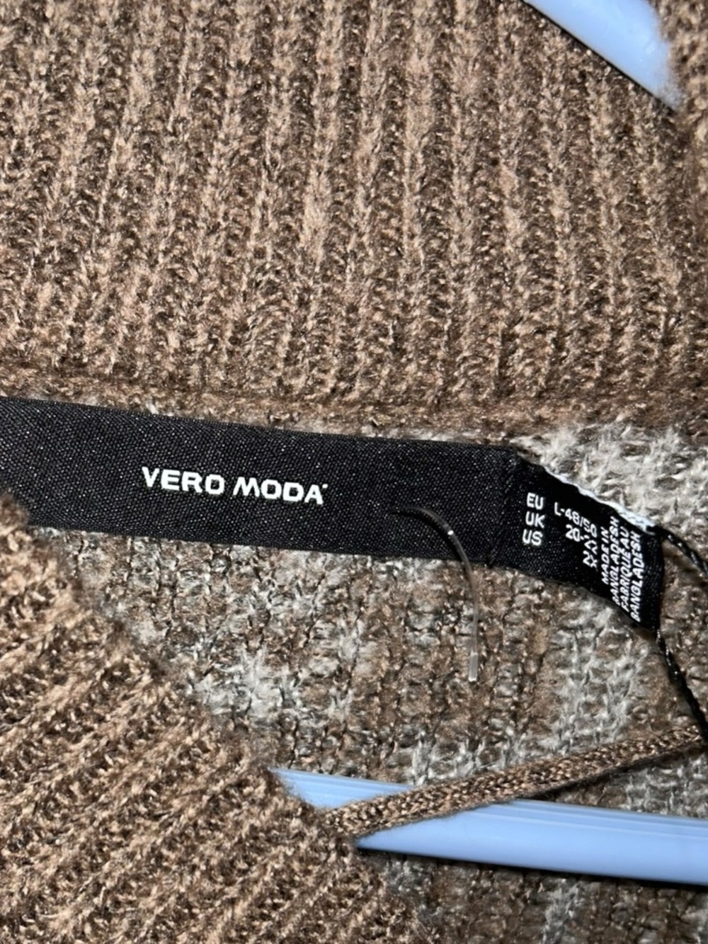 NWT Vero Moda Curve 2X Animal Print Mock Neck Sweater Brown Zebra - Picture 4 of 6